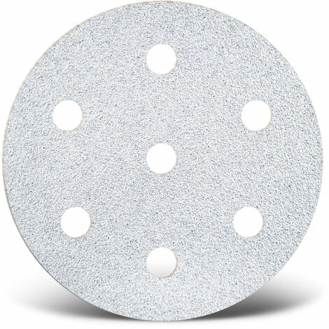 MENZER White Klett-Schleifscheiben, 90 mm, 7-Loch, f. Exzenterschleifer, Normalkorund (50 Stk.) K240