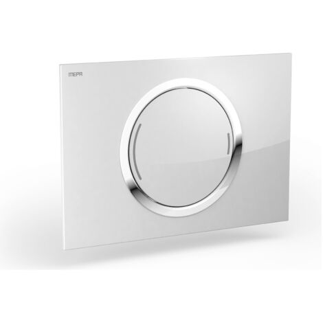 Mepa Betätigungsplatte MEPAZERO 421854 2-Mengen Glas/weiss