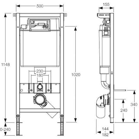 Mepa Varivit Wc Element Upsk Sc R11 Systembh 120 Cm Mp514102