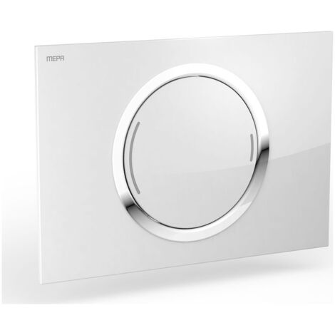 Mepa Zero EC A31/E31 Betätigungsplatte TEG 2-Mengen aus Glas, Weiß