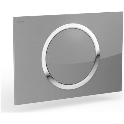 Mepa Zero EC für A31/E31 Betätigungsplatte teileingelassen 2-Mengen aus Glas, Silber