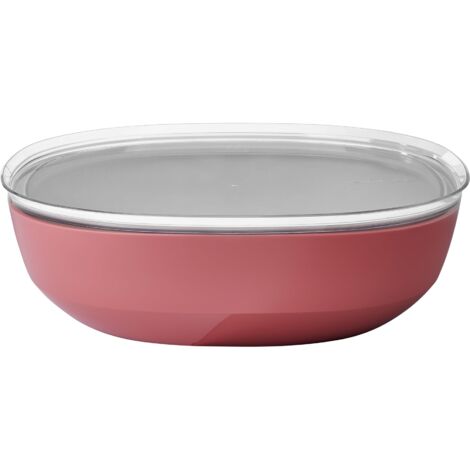 Mepal - Ciotola da Portata con Coperchio Silueta - Lavabile in lavastoviglie e microonde - Piatto per Insalata - Piatti per Tapas - Stoviglie - 4000 ml - Vivid mauve