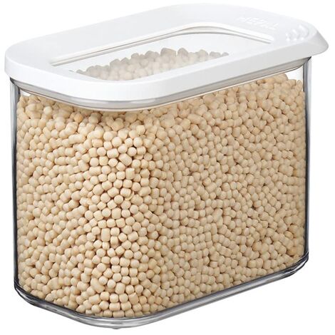 Mepal - Contenitore per Alimenti Modula - Contenitore Trasparente con Coperchio - Organizzatori da Cucina e Contenitore in Plastica - Impilabile ed Ermetico - 1000 ml - White