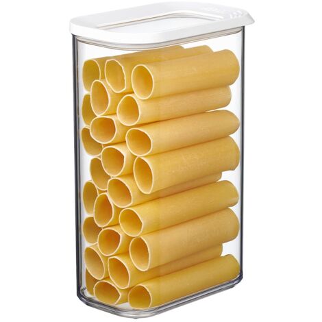 Mepal - Contenitore per Alimenti Modula - Contenitore Trasparente con Coperchio - Organizzatori da Cucina e Contenitore in Plastica - Impilabile ed Ermetico - 2000 ml - White