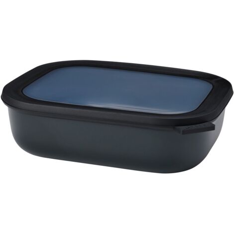 Mepal multi cuenco cirqula rectangular 2000 ml - negro nórdico