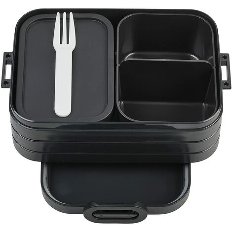 Mepal – Porta Pranzo Bento Take A Break Midi – Sacco per il Pranzo con Bento Box – Porta Pranzo per Panini, Spuntini e Avanzi – Snack e Pranzo - 900 ml - Nordic Black