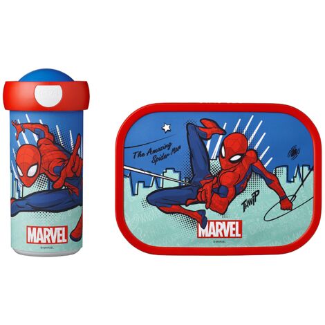 Mepal - Set da Pranzo Campus per Bambini con Bicchiere e Porta Pranzo - Per la Scuola - Lavabile in Lavastoviglie e Senza BPA - 300 ml + 750 ml - Spiderman