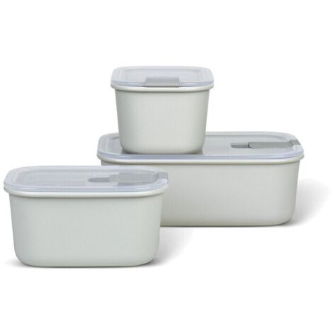 Mepal set easyclip 3 pezzi (2 x 450 ml 1000 ml) - bianco nordico