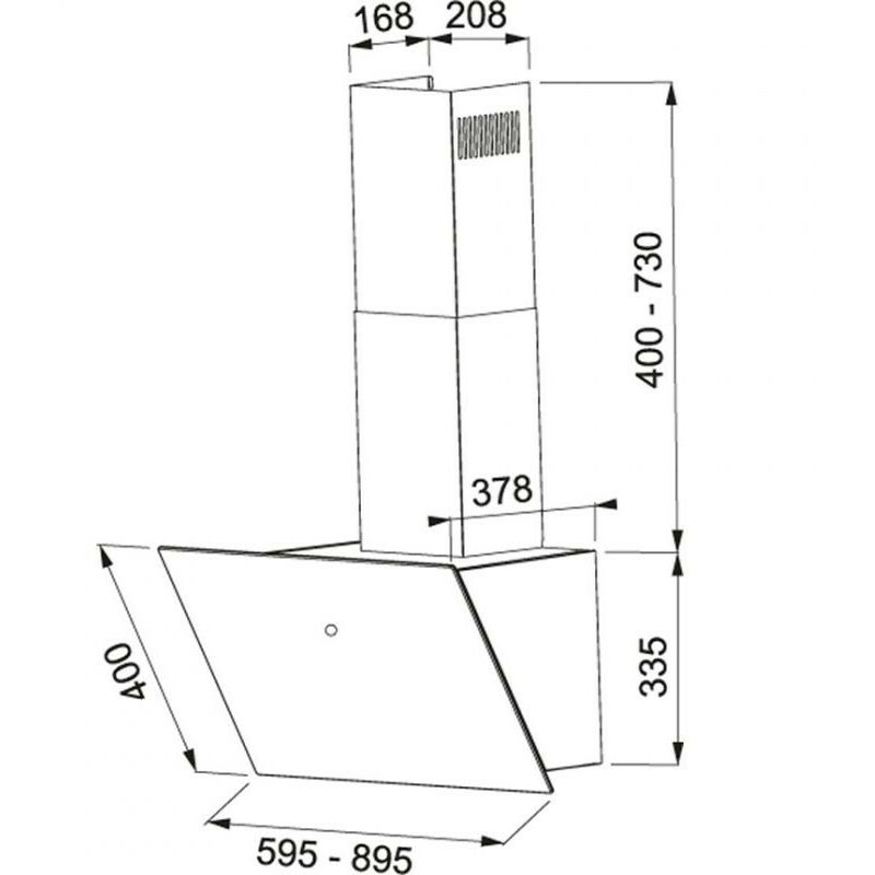 Mepamsa - Campana cuadro 60 blanca 60CM 580M3/H - Blanco