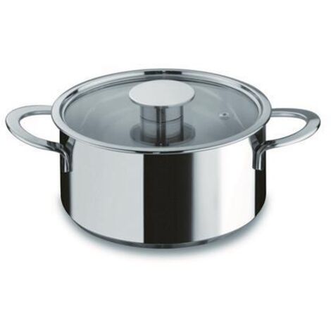 MEPRA Casseruola Fonda Gourmet Inox Con Coperchio 22 cm
