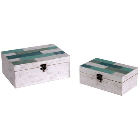 Mer rectangulaire 1-2 caisse en bois 26x18h10.5 cm