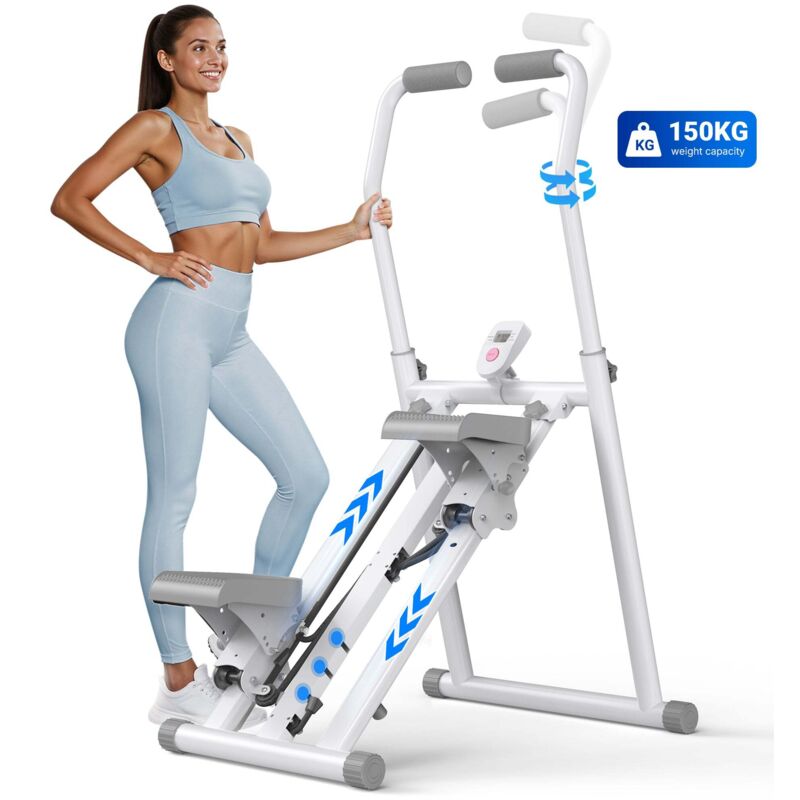 Merach, Foldable Rowing Machine With 150kg Capacity, Lcd Monitor For Time/calories/reps, Sturdy Steel Frame, Compact Home Fitness Equipment