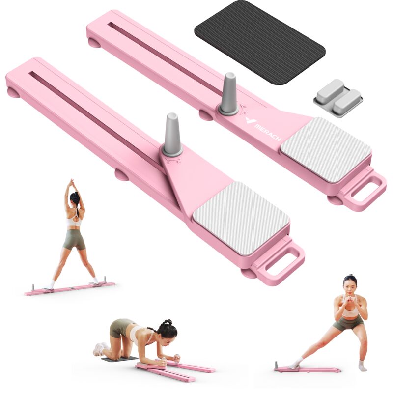 Merach Pilates Ab Board With Resistance Band, Foldable Core Trainer, Detachable Ab Trainer Machine With Anti-slip Design, Up To 120kg