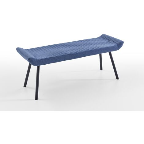 Meran banc de salle à manger sans dossier bleu. - Bleu