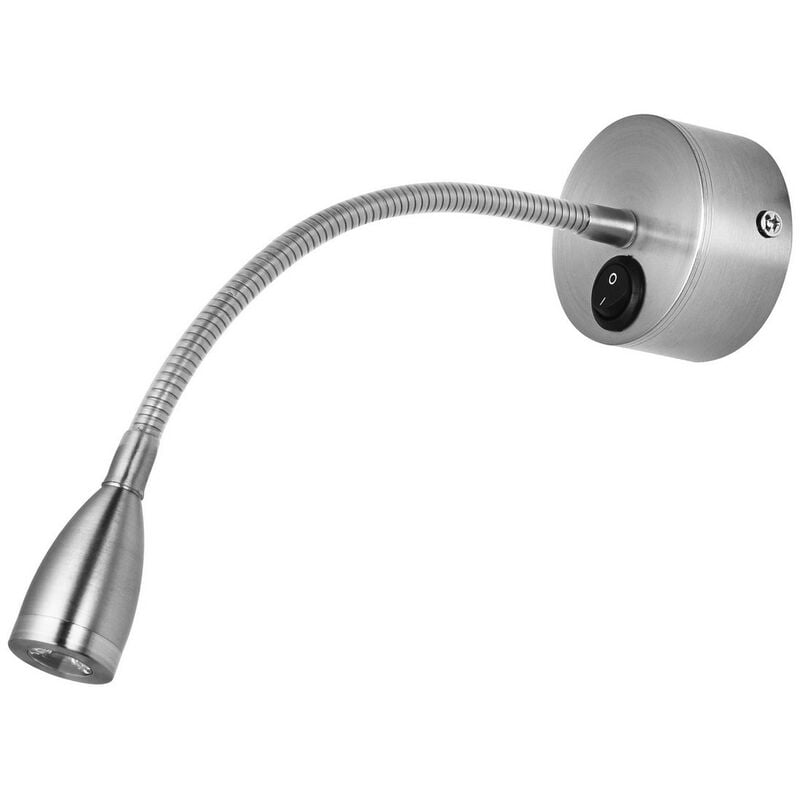 Image of Merano - Brownsville Lampada da Lettura Cromo Alluminio Orientabile Accesa led 3W 190Lm 3000K