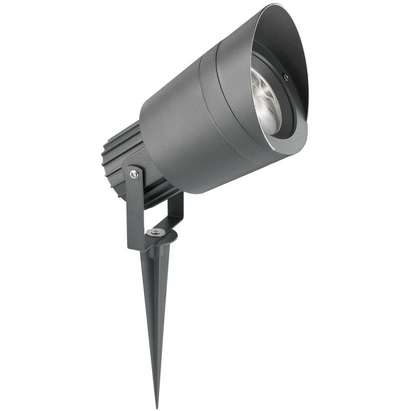 Image of Merano Daly Picchetto da Esterno 80cm Alluminio Grigio Scuro, Vetro LED GU10 1x7W IP54