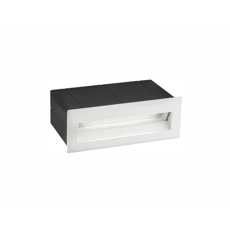 Applique da esterno alluminio bianca led 9w 3000k bice ip54 - 6725