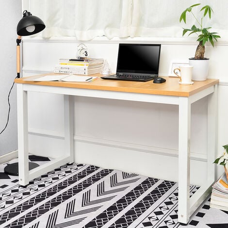 Mesa de ordenador escritorio blanco trabajo oficina portátil PC hogar 120x60  cm