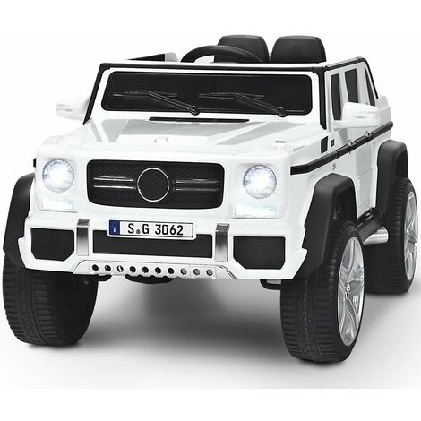 Mercedes Benz Maybach G650s Elektro Kinderauto, 12V Elektrofahrzeug mit 2,4G Fernbedienung & Musik & Hupe & Licht, Kinderfahrzeug, Softstart, Elektroauto für Kinder ab 3 Jahre, bis 30kg belastbar (Wei