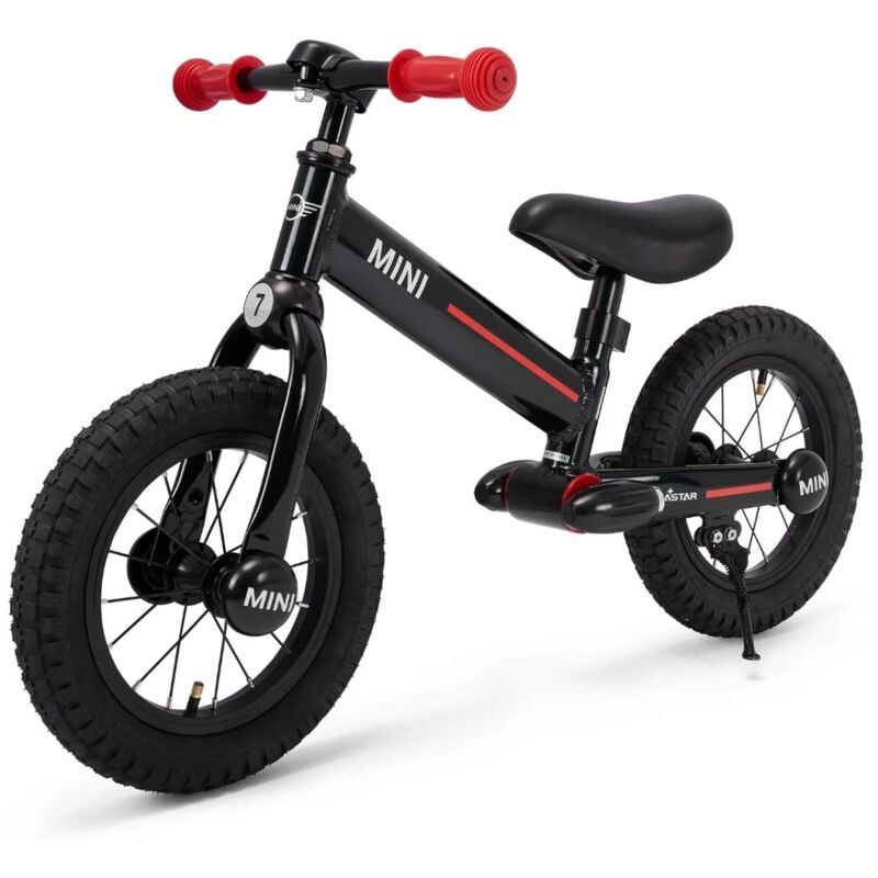 MINI Draisienne Enfant - 1 à 3 ans - Pneus en caoutchouc 12" - Noir