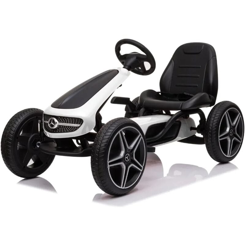 Berghoff - Mercedes Kart à Pédale - Go Kart Enfant - 3 à 7 ans - Pneus eva - Blanc