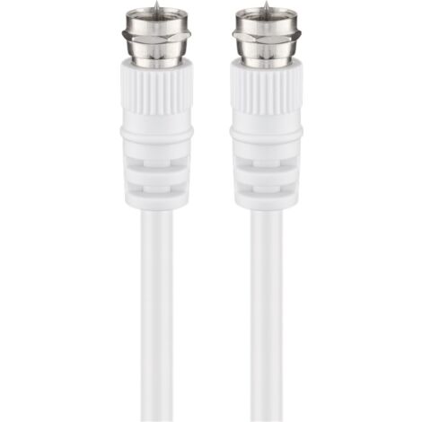 Mercodan RG59, 5m - Cable coaxial (5m, RG59, RG59, 5 m, Hembra/Hembra, Blanco, 1 Pieza(s))