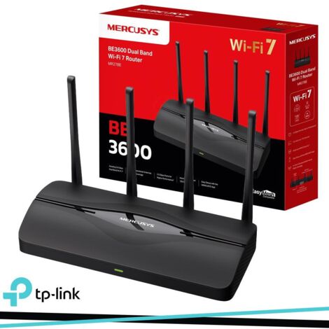 Mercusys MR27BE router wireless 2.5 Gigabit Ethernet Dual-band (2.4 GHz/5 GHz) Nero