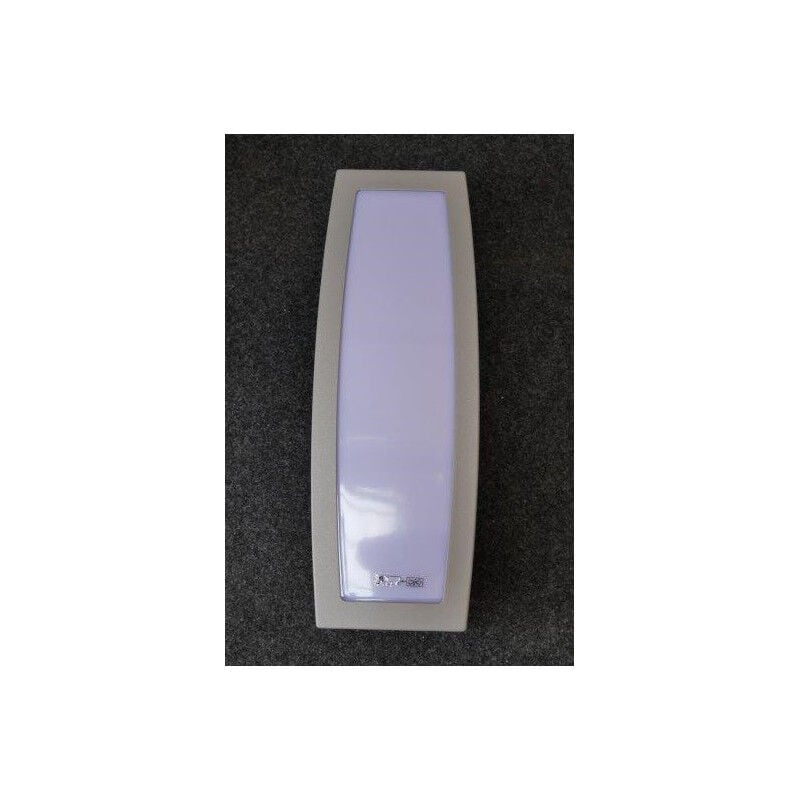 Applique exterieure alu grise 380x140x135mm diffuseur opale culot E27 pour lampe 25W max (non incl) IK02 IP54 meridian box