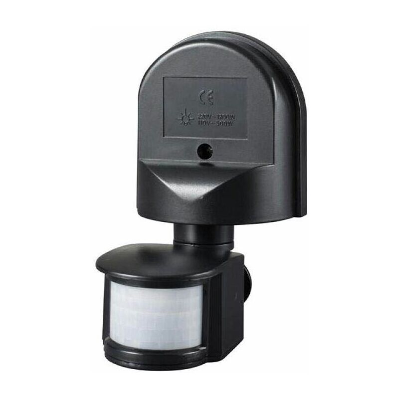 Meridian Lighting - PIR180BLK Wall Mounted pir Motion Detector Black MDNPIR180B