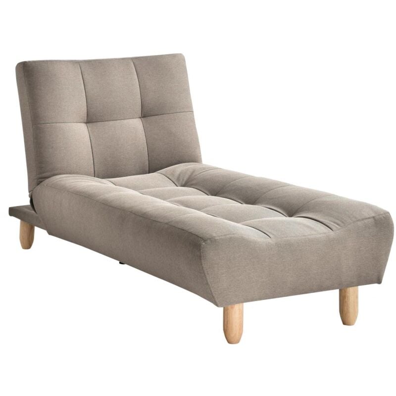 Méridienne clic clac en tissu taupe esteban