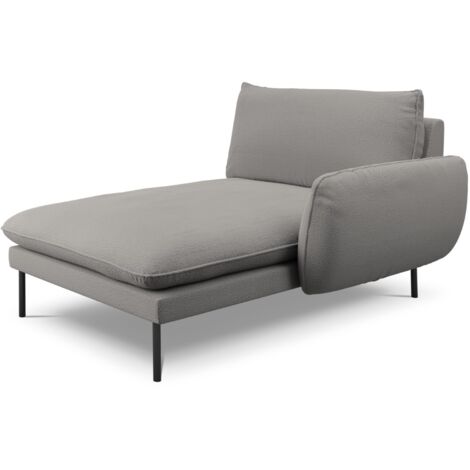 Méridienne droite en bouclé gris