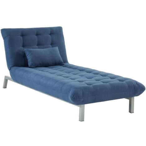 Méridienne en tissu HORNET - Bleu
