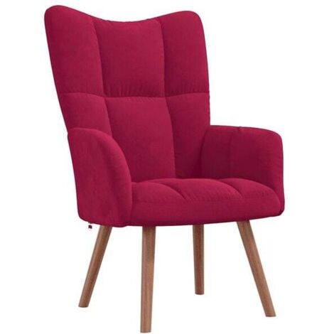 méridienne en velours rouge bordeaux