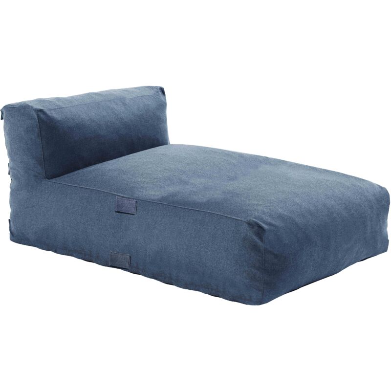 Méridienne pour salon de jardin modulable bleu pacific - Mixi