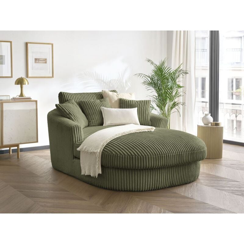 Méridienne belem gros côtelé doux Vert - Bobochic