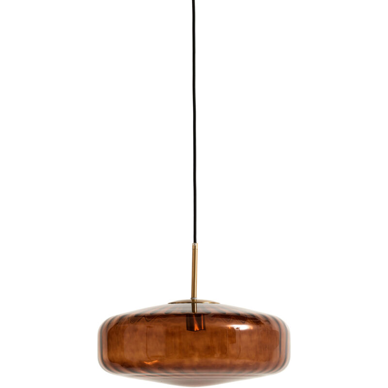 Light&living - suspension - Pleat - marron - verre - ø 30cm -