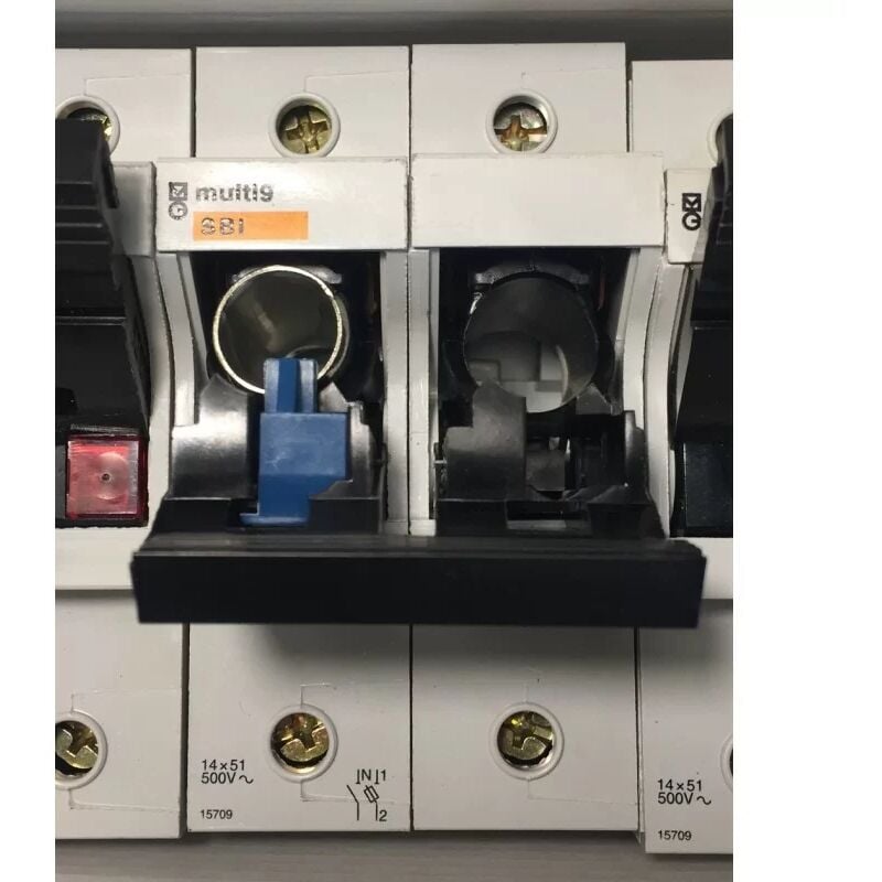 Merlin Gerin - 15709 - Multi 9 - Support fusible 14x51mm sbi 1P+N 50A