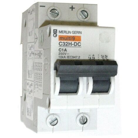 Merlin Gerin 20541 Disjoncteur modulaire MULTI 9 C32HDC - 2 pôles - 1A - Courbe C