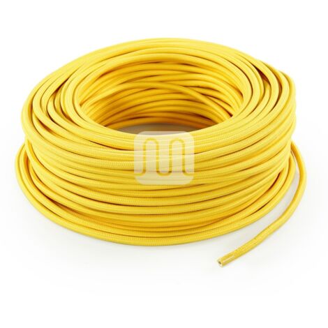 Merlotti 20306 Cavo Elettrico Rotondo H03VV-F 2x0.75, Giallo, 3 m