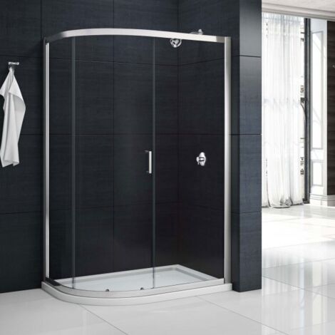 MERLYN MBOX One Door Offset Quadrant Shower Cubicle Enclosure, 1200 x 900mm