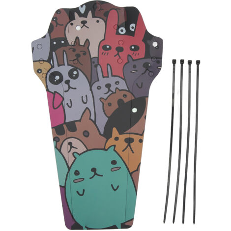 MEROCA Garde-boue VTT Coloré Motif Personnages Dessins Animés pour Roues Avant et Arrière avec 4 Attaches Rapides