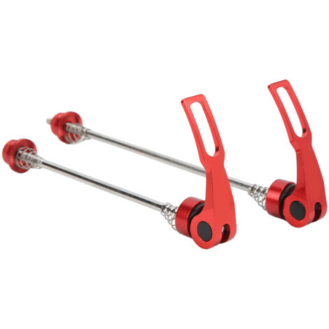MEROCA Schnellspannachse für Mountainbike-Scheibenbremsen, Aluminiumhebel, rotes Paar