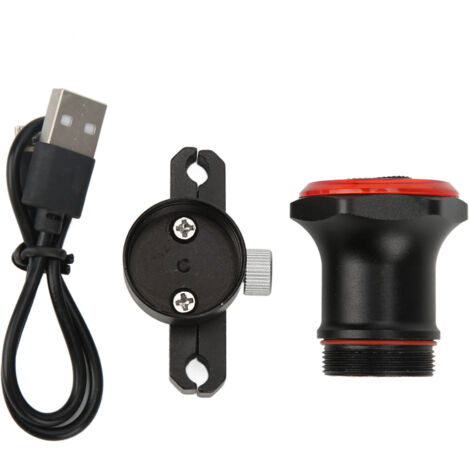 MEROCA WR25 Intelligentes Rücklicht für Fahrräder, Bremslicht mit Erkennung, USB-aufladbar, Sattelhalterung (WR25 Schwarz 100lm Hohe Helligkeit)