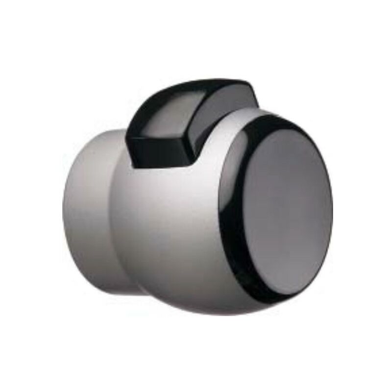 Image of Pomolo con pulsante PremiApri Nova per bagno Meroni N12 Colore o Finitura: ArgentoVerniciato - Confezione: Con serratura