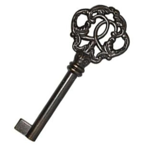 MERONI llave cuero 1691-0a , Llave clásica para cerraduras de armario Color cuero labrado.
