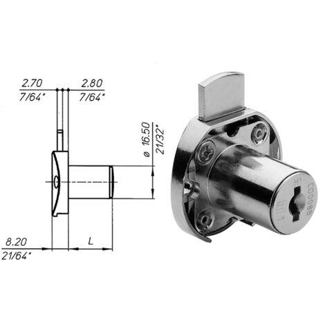 Meroni - Serratura da applicare - Art 2630 - Misura Cilindro (L): mm 30