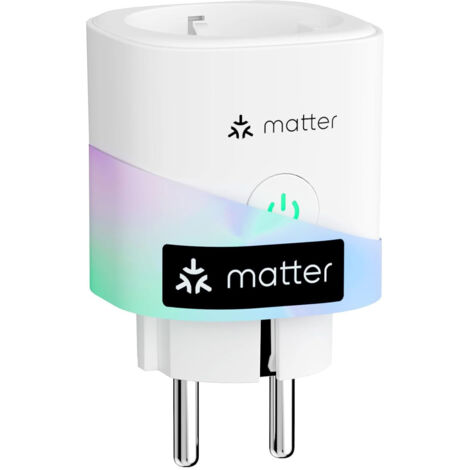 MEROSS MATTER PRISE CONNECTÉE (TYPE F), 16A PRISE WIFI COMPATIBLE AVEC APPLE HOME, ALEXA ET GOOGLE HOME, PRISE AVEC MESURE DE CO