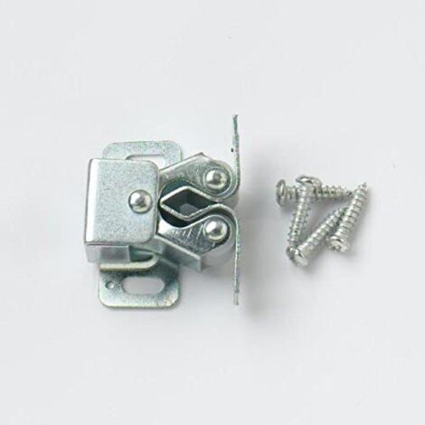 Merriway BH00045 Chiusure per Ante di Armadi a Doppio Rullo, Bianco, Set di 4 Pezzi