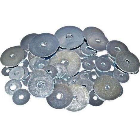 Merriway BH00910 Assortimento di Rondelle Piane per Officina, Bianco