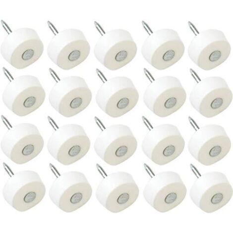 Merriway BH01151 Inserto Reggi-Mensola in Plastica per Ripiani, Bianco, Set di 20 Pezzi